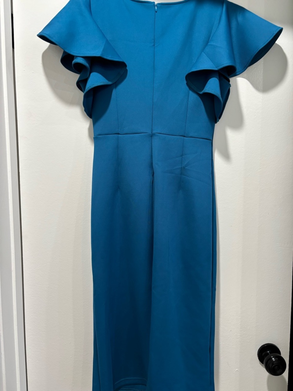 Memoriesea Women's Ruffle Sleeve Ruched Bodycon - Picture 3 of 4